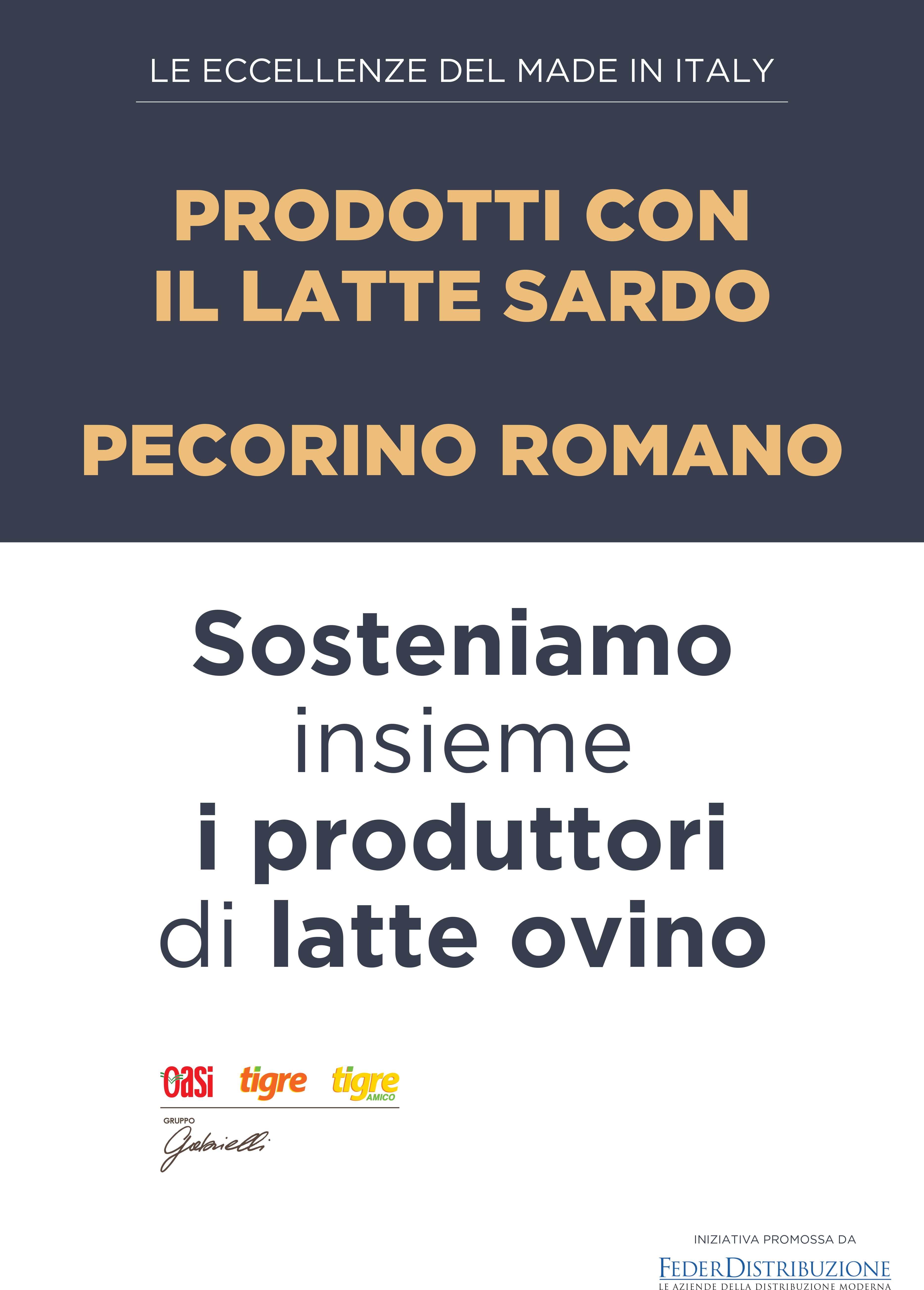 Gruppo Gabrielli con Federdistribuzione per i pastori sardi